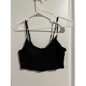 ✨ Aerie Cropped Tank - Black - Size M